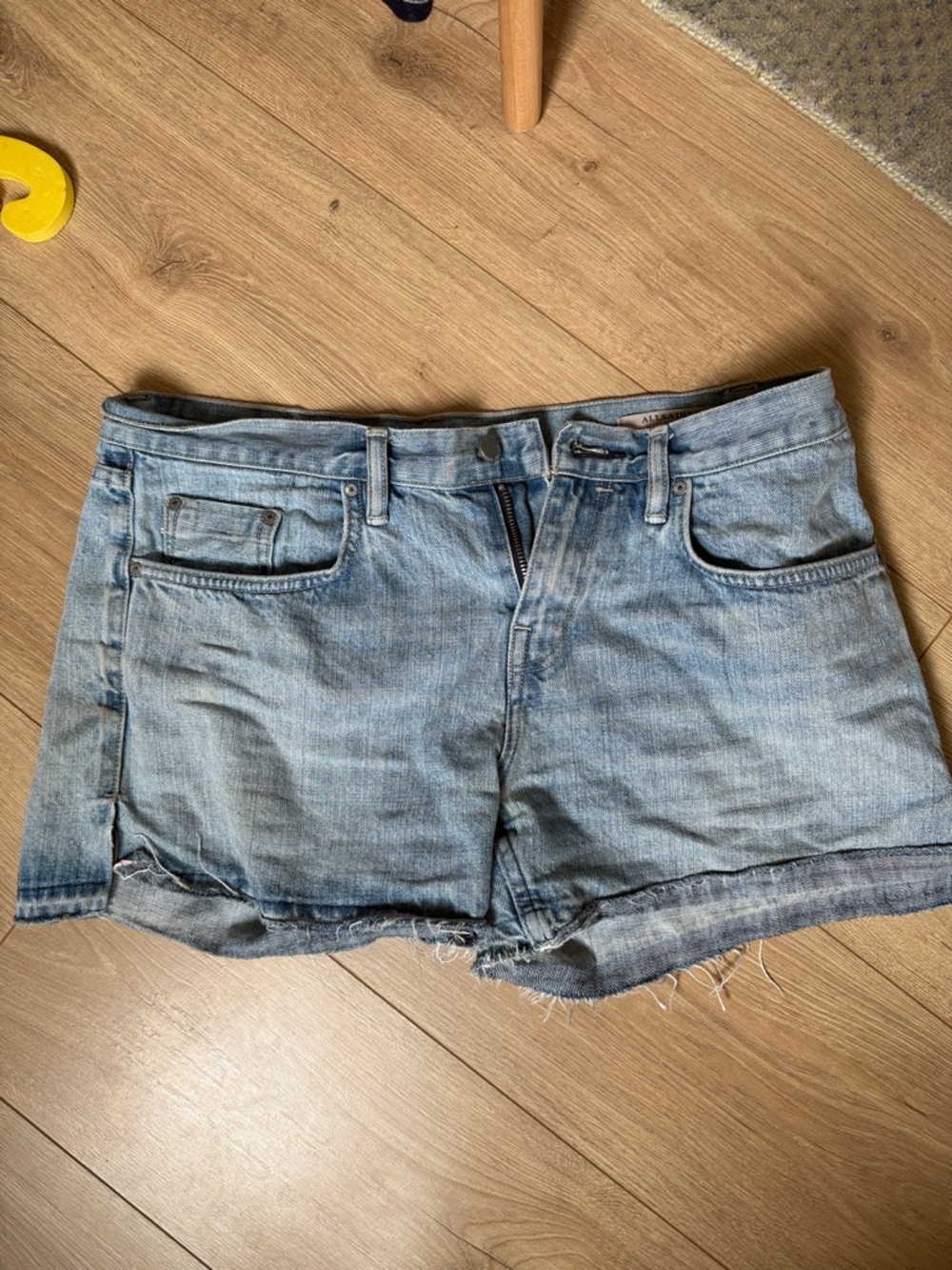 AllSaints Light Wash Denim Shorts 29